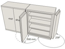 Armoire ignifuge papier SA 390 mouvements portes.