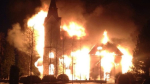 Incendie dans un église en Finlande